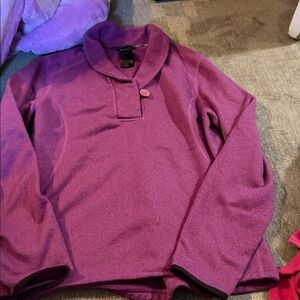 Purple Fleece Pullover north face